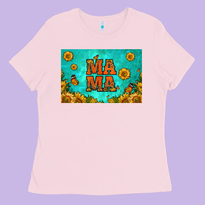 Sunflowers Mama Skinny Metal Can Holder Ladies Tee Designed By Hra Design Shop
