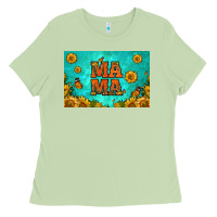 Matcha sunflowers mama skinny metal can holder Ladies Tee - HRA Design Shop