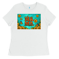 White sunflowers mama skinny metal can holder Ladies Tee - HRA Design Shop