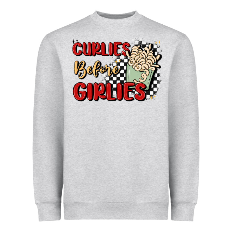 Curlies Before Girlies Heavyweight Sweatshirt by MaliasSmallBusiness | Teevron