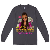 Smoke mind the business that pays you afro woman Long Sleeve Tee - NancyCooperArtShop