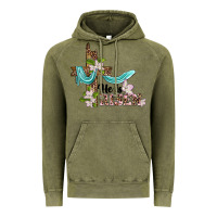 Vintage Olive he is risen cross Vintage Hoodie - BarkalooDesign
