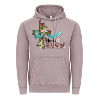 Vintage Zinc he is risen cross Vintage Hoodie - BarkalooDesign