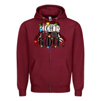 Burgundy oh fudge Christmas story Zipper Hoodie - Jasminsmagicworld