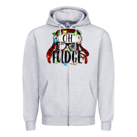 Heather Grey oh fudge Christmas story Zipper Hoodie - Jasminsmagicworld