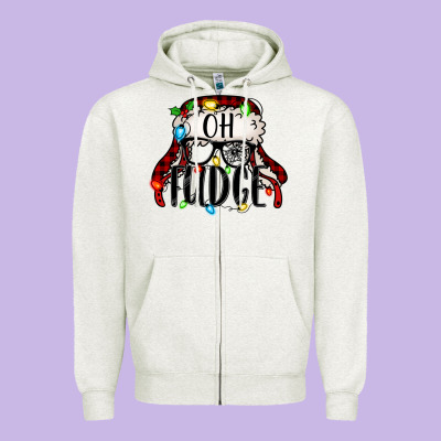 Oh Fudge Christmas Story Zipper Hoodie Designed By Jasminsmagicworld