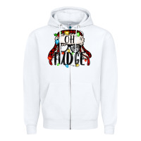 White oh fudge Christmas story Zipper Hoodie - Jasminsmagicworld