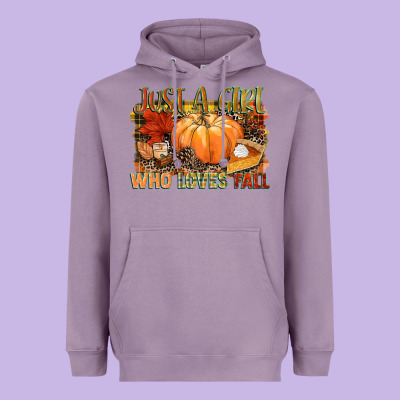 Just A Girl Who Loves Fall Heavyweight Hoodie Designed By Nancycooperartshop