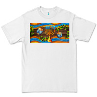 White hanukkah with candlestick Premium Tee - AdoDesignShop