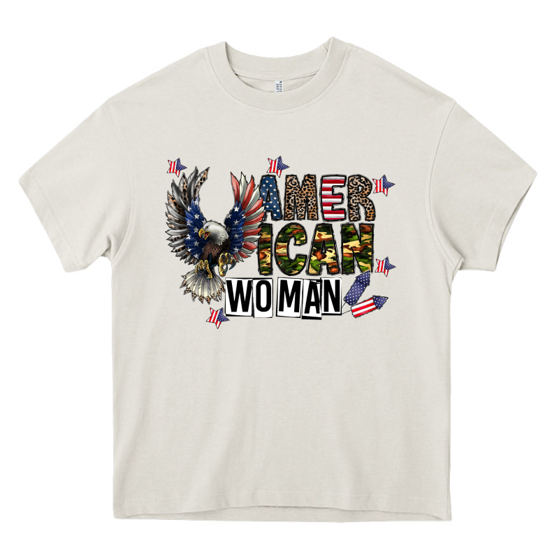 American Woman Heavy Core Tee by CowhideDigitalArt | Teevron