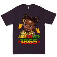 Plum juneteenth 1865 afro girl Premium Tee - HRA Design Shop
