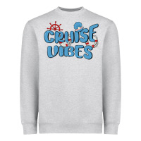 Heather Grey cruise vibes Heavyweight Sweatshirt - MaliasSmallBusiness