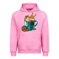 Fuchsia Pink Chocolate And Coffee Urban Hoodie - FaDigitalArtStudio