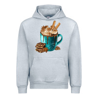 Heather Grey Chocolate And Coffee Urban Hoodie - FaDigitalArtStudio