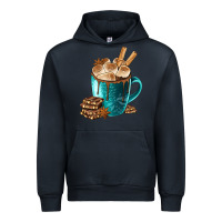 Navy Chocolate And Coffee Urban Hoodie - FaDigitalArtStudio