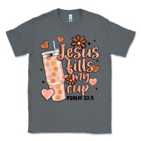 Charcoal Heather valentine jesus fills my cup Classic Tee - MaliasSmallBusiness