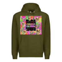 Army Green straight outta fucks to give Premium Hoodie - TumblerDesignByShophia
