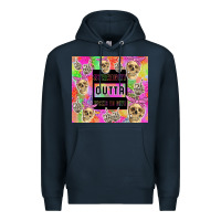 Navy straight outta fucks to give Premium Hoodie - TumblerDesignByShophia