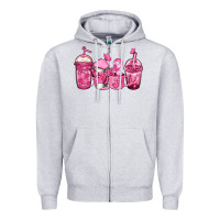 Heather Grey breast cancer coffee Zipper Hoodie - Jasminsmagicworld