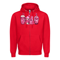 Red breast cancer coffee Zipper Hoodie - Jasminsmagicworld