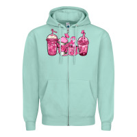 Seafoam breast cancer coffee Zipper Hoodie - Jasminsmagicworld