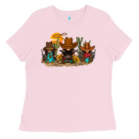 Bubblegum Pink western gnomies Ladies Tee - FaDigitalArtStudio