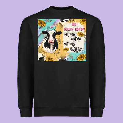 Not Today Heifer Heavyweight Sweatshirt Designed By Maliassmallbusiness