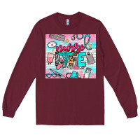 Burgundy nurse life Long Sleeve Tee - NancyCooperArtShop