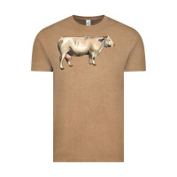 Vintage Coffee charolais cattle Vintage Tee - LillyAllenDesigns