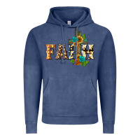 Vintage Denim faith with cross Vintage Hoodie - BarkalooDesign
