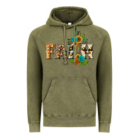 Vintage Olive faith with cross Vintage Hoodie - BarkalooDesign