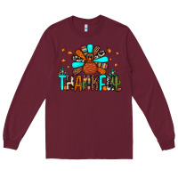 Burgundy thankful turkey Long Sleeve Tee - JahusDesignShop