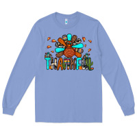 Colony Blue thankful turkey Long Sleeve Tee - JahusDesignShop