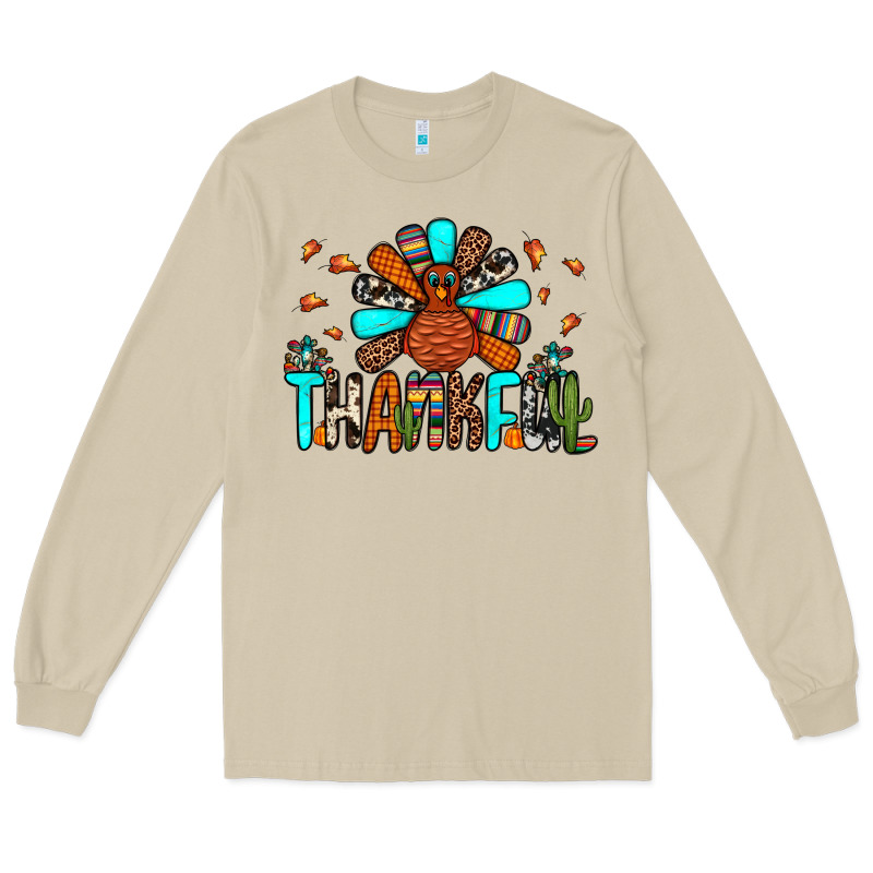Thankful Turkey Long Sleeve Tee by JahusDesignShop | Teevron