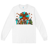 White thankful turkey Long Sleeve Tee - JahusDesignShop