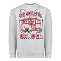 Heather Grey queen of the camper Heavyweight Sweatshirt - MaliasSmallBusiness