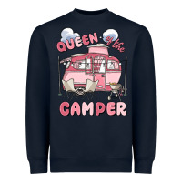Navy queen of the camper Heavyweight Sweatshirt - MaliasSmallBusiness