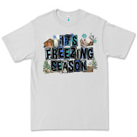 Dove Grey It's Freezing Season Premium Tee - FaDigitalArtStudio