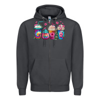 Smoke tie dye hippie coffee cups Zipper Hoodie - Jasminsmagicworld
