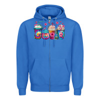 True Royal tie dye hippie coffee cups Zipper Hoodie - Jasminsmagicworld