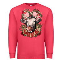 Cardinal Cow Valentine's Day love Premium Sweatshirt - HowdyJamesFarm