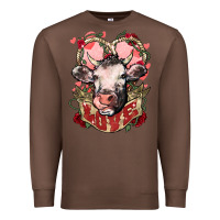 Chestnut Cow Valentine's Day love Premium Sweatshirt - HowdyJamesFarm