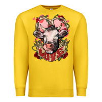 Lemon Cow Valentine's Day love Premium Sweatshirt - HowdyJamesFarm