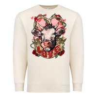 Sandshell Cow Valentine's Day love Premium Sweatshirt - HowdyJamesFarm