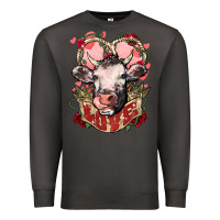 Smoke Cow Valentine's Day love Premium Sweatshirt - HowdyJamesFarm