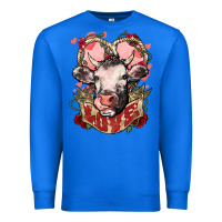 True Royal Cow Valentine's Day love Premium Sweatshirt - HowdyJamesFarm