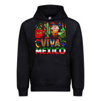 Black Viva Mexico Coffee Cups With Cactus And Tequila Urban Hoodie - FaDigitalArtStudio
