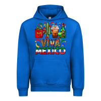 Cobalt Viva Mexico Coffee Cups With Cactus And Tequila Urban Hoodie - FaDigitalArtStudio