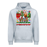 Heather Grey Viva Mexico Coffee Cups With Cactus And Tequila Urban Hoodie - FaDigitalArtStudio