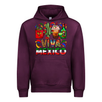 Mauve Wine Viva Mexico Coffee Cups With Cactus And Tequila Urban Hoodie - FaDigitalArtStudio